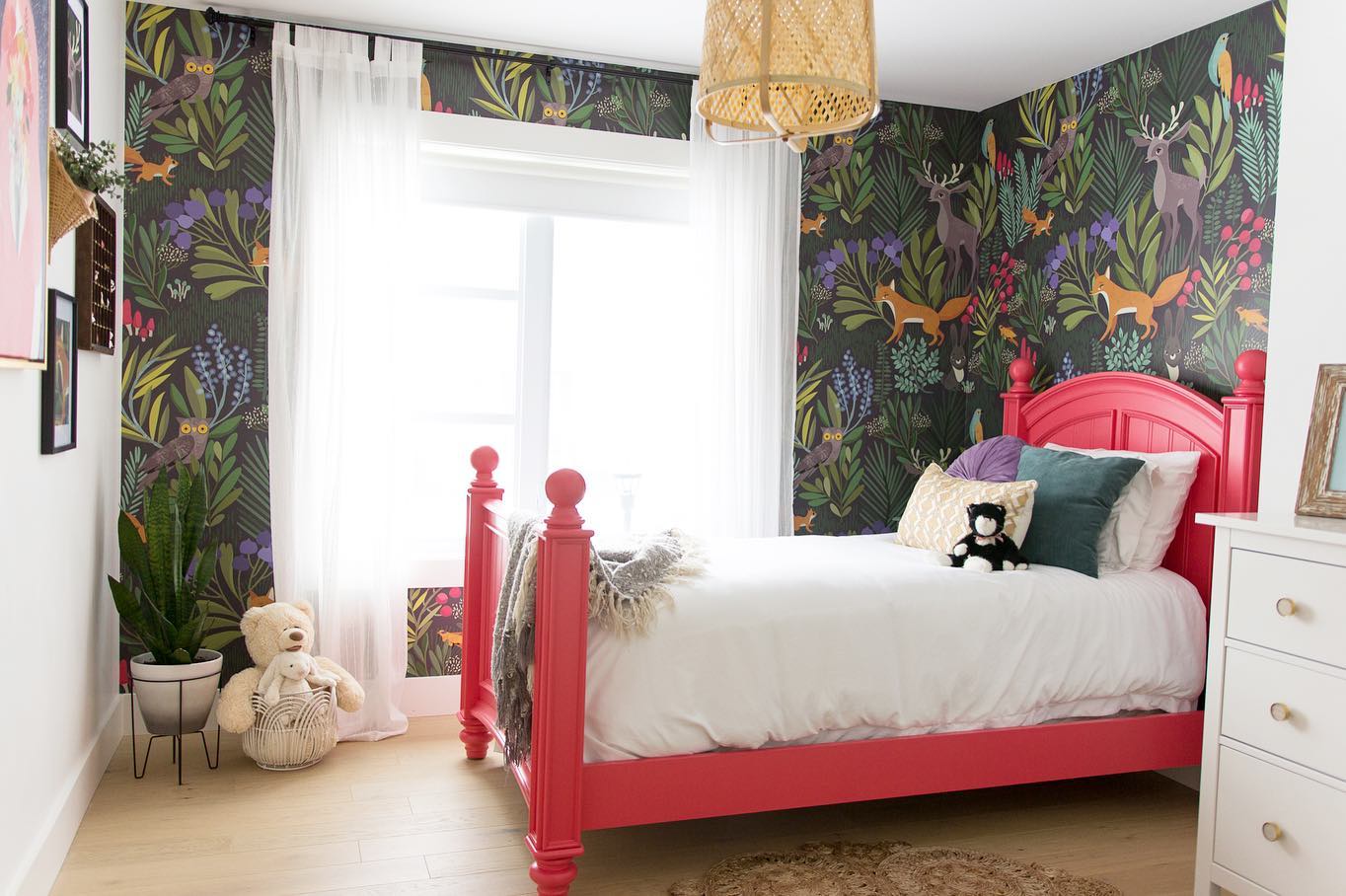 , Woodland Friends Peel and Stick Wallpaper, Removable Wallpaper, Rocky Mountain Decals