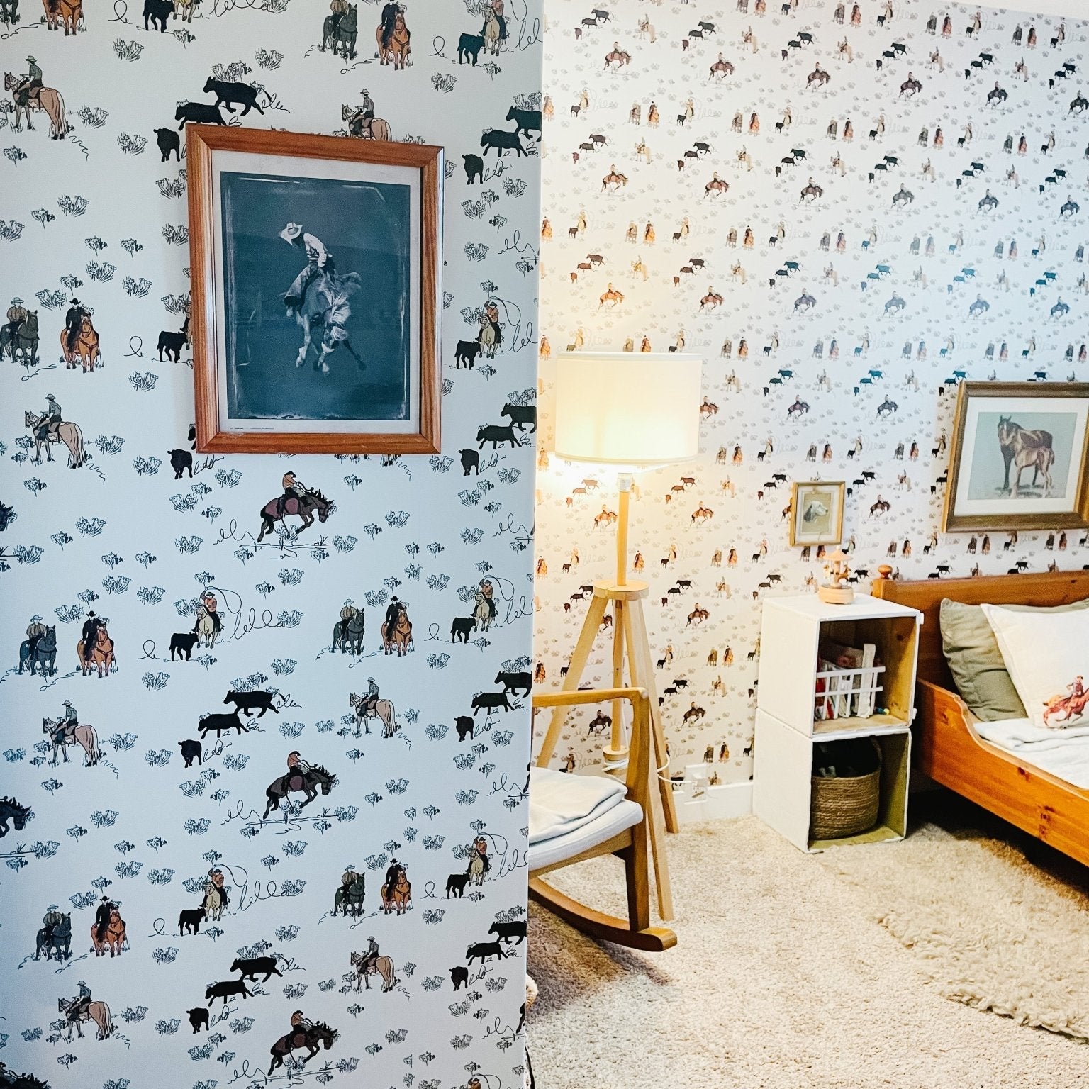 Creating a Cowboy Kids Bedroom with Peel and Stick Wallpaper