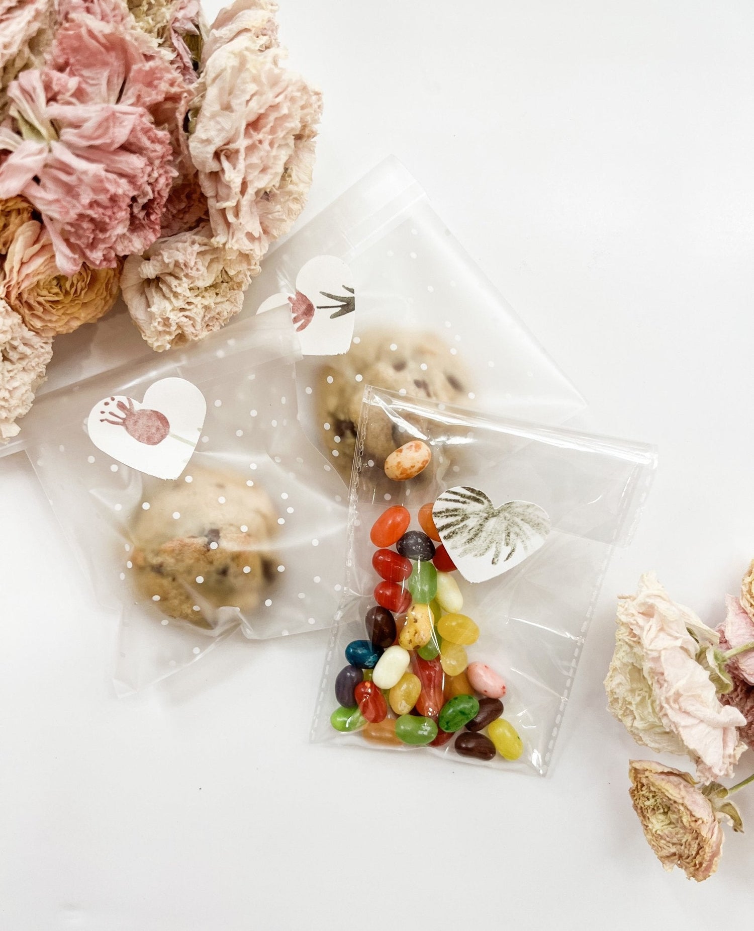 Cute DIY Gift Bag Stickers Using Leftover Wallpaper