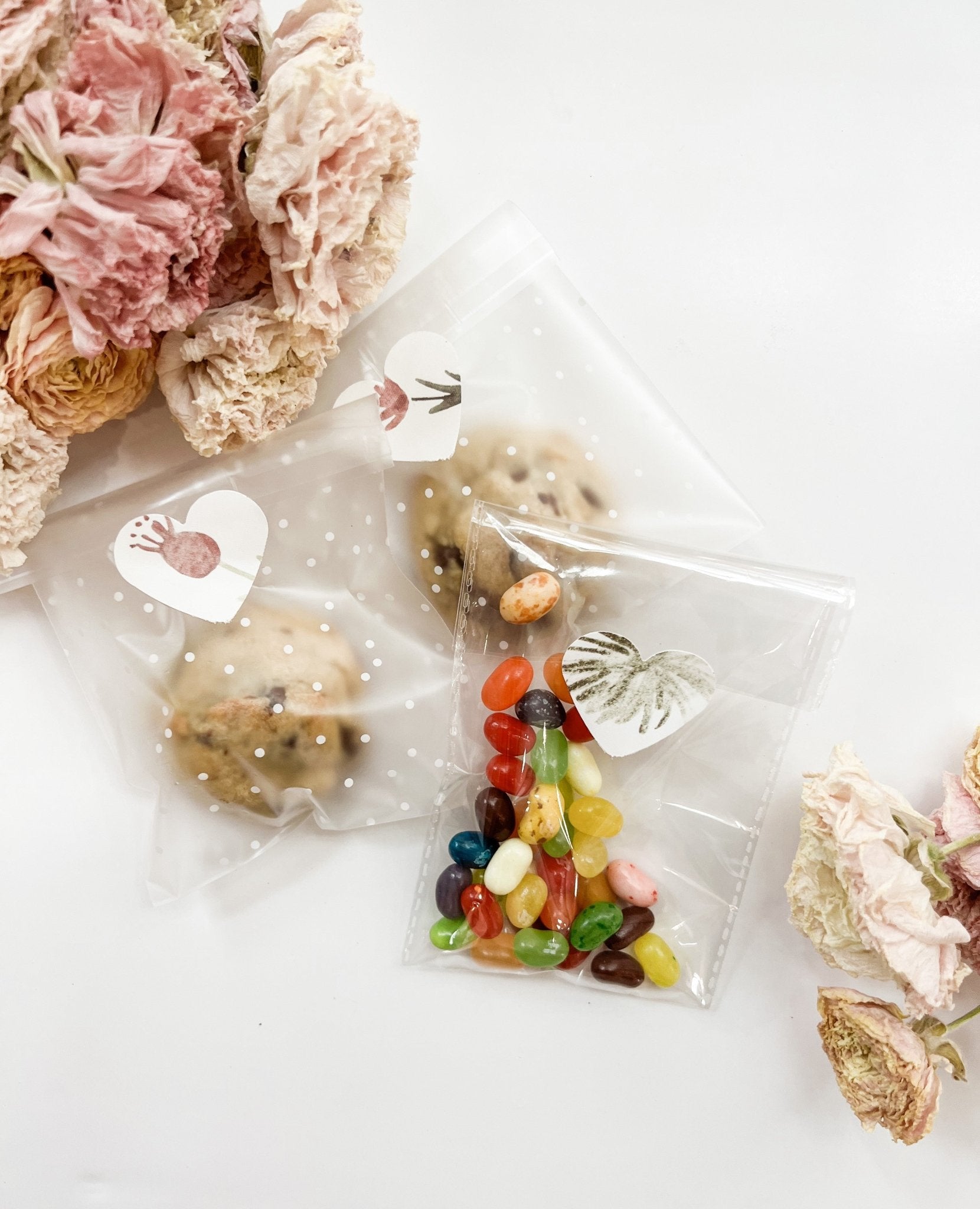 Cute DIY Gift Bag Stickers Using Leftover Wallpaper