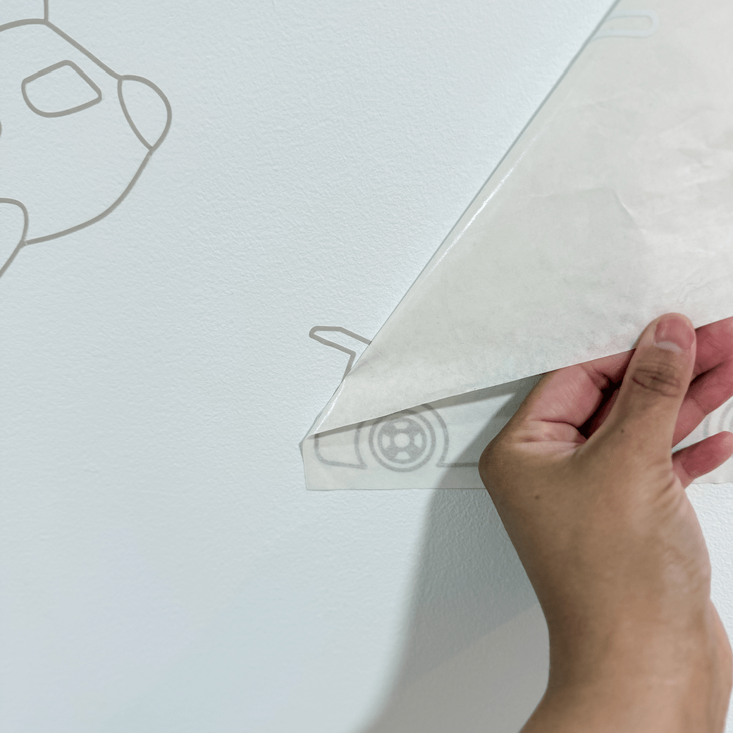 how to guide to apply wall decals with transfer tape