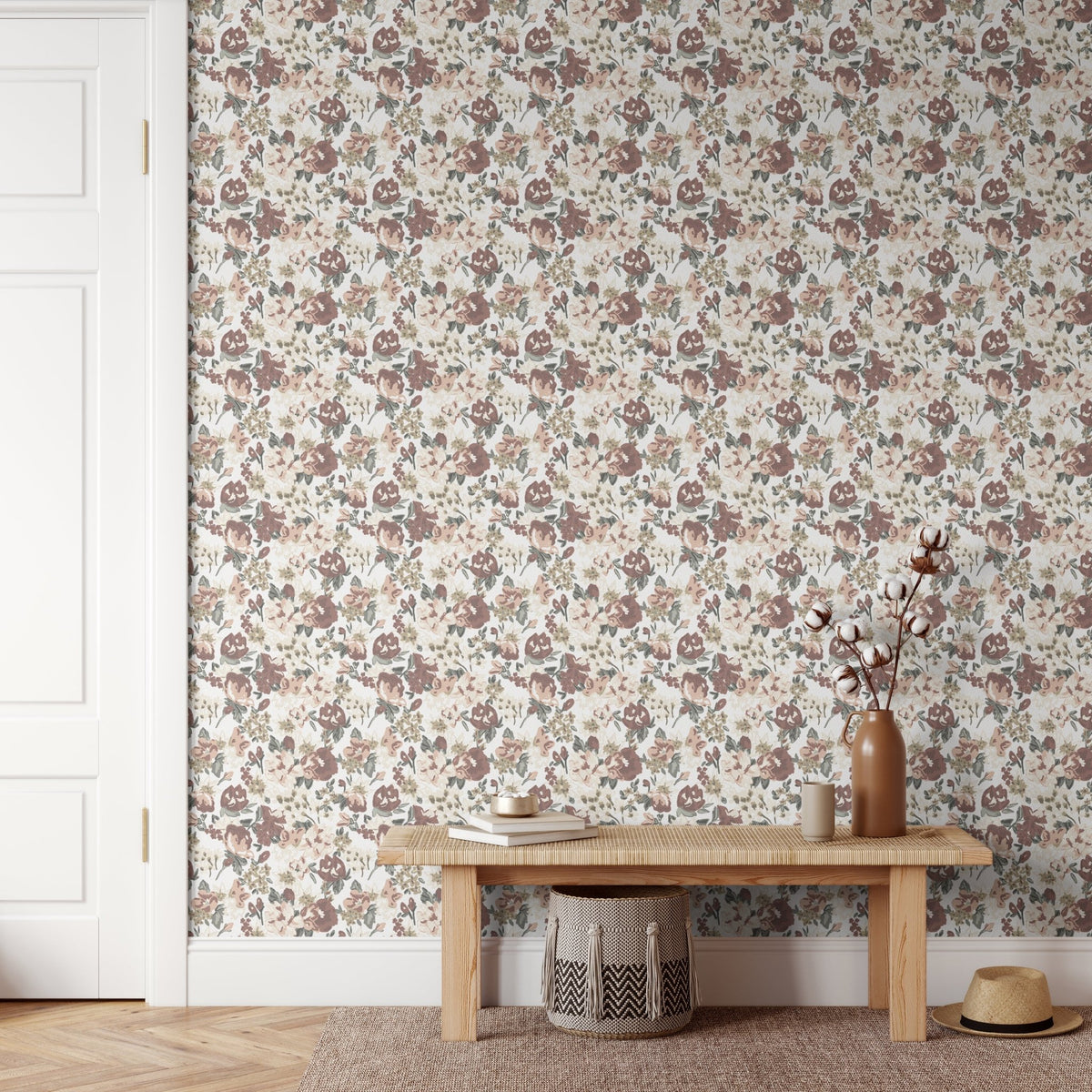 Heirloom Floral Wallpaper, Removable and Self-Adhesive