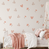 Exclusive flower, butterfly and heart wall stickers, beautiful girls room wall stickers