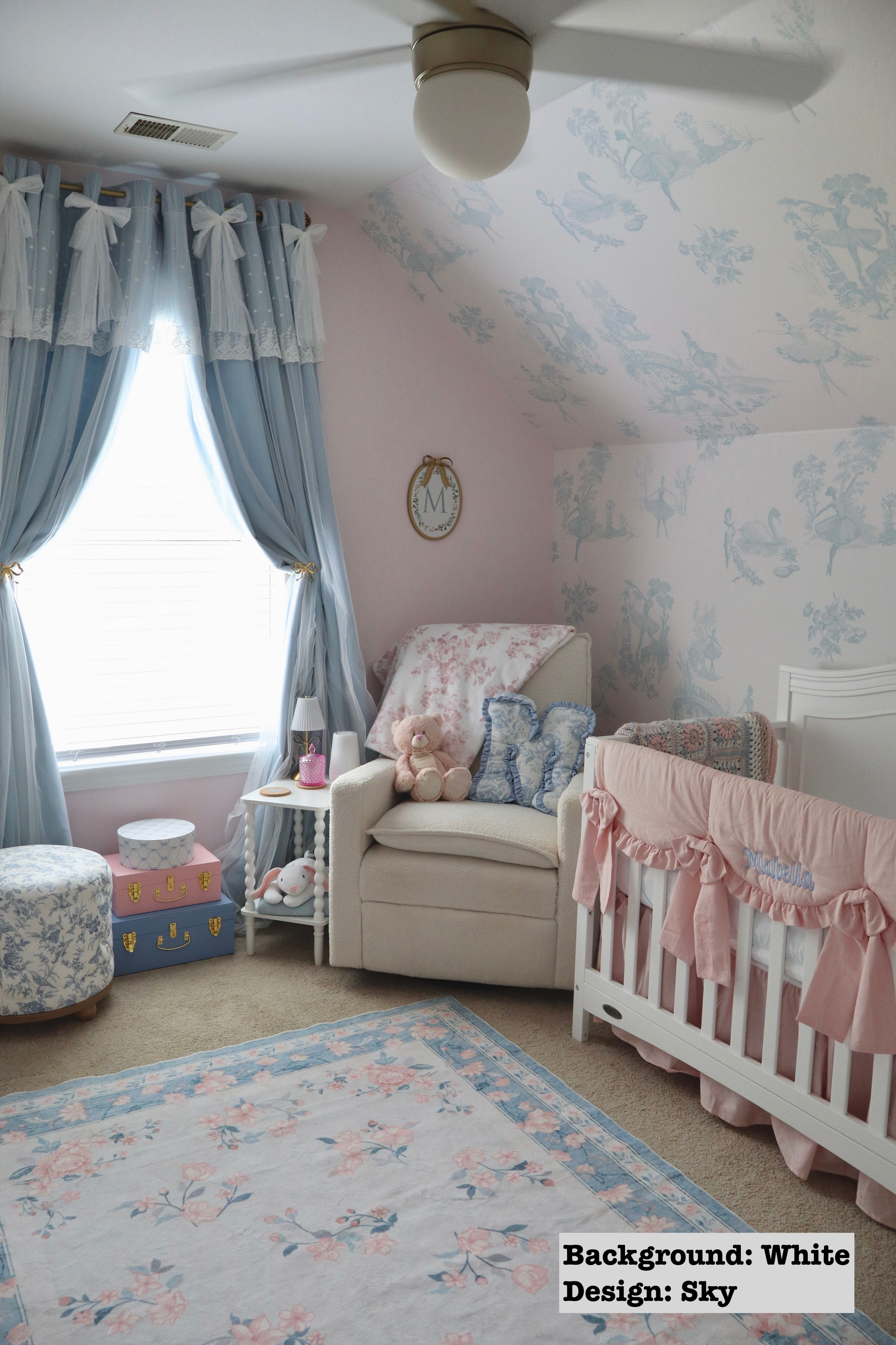 Ballerina Toile Wallpaper