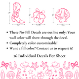 Seaside Cowgirl Wall Stickers