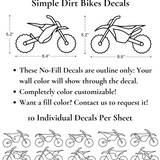 Simple Dirt Bike Decals (Peel and Stick Decals)