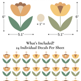 Petal Polka Dot Floral Wall Decals