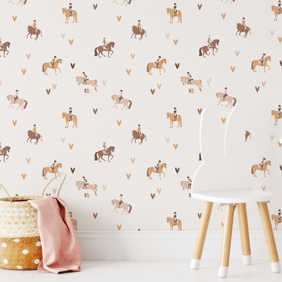 Equestrian Wallpaper, Horse Bedroom & Nursery Decor