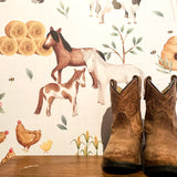 Farm Animals Removable Peel and Stick Wallpaper