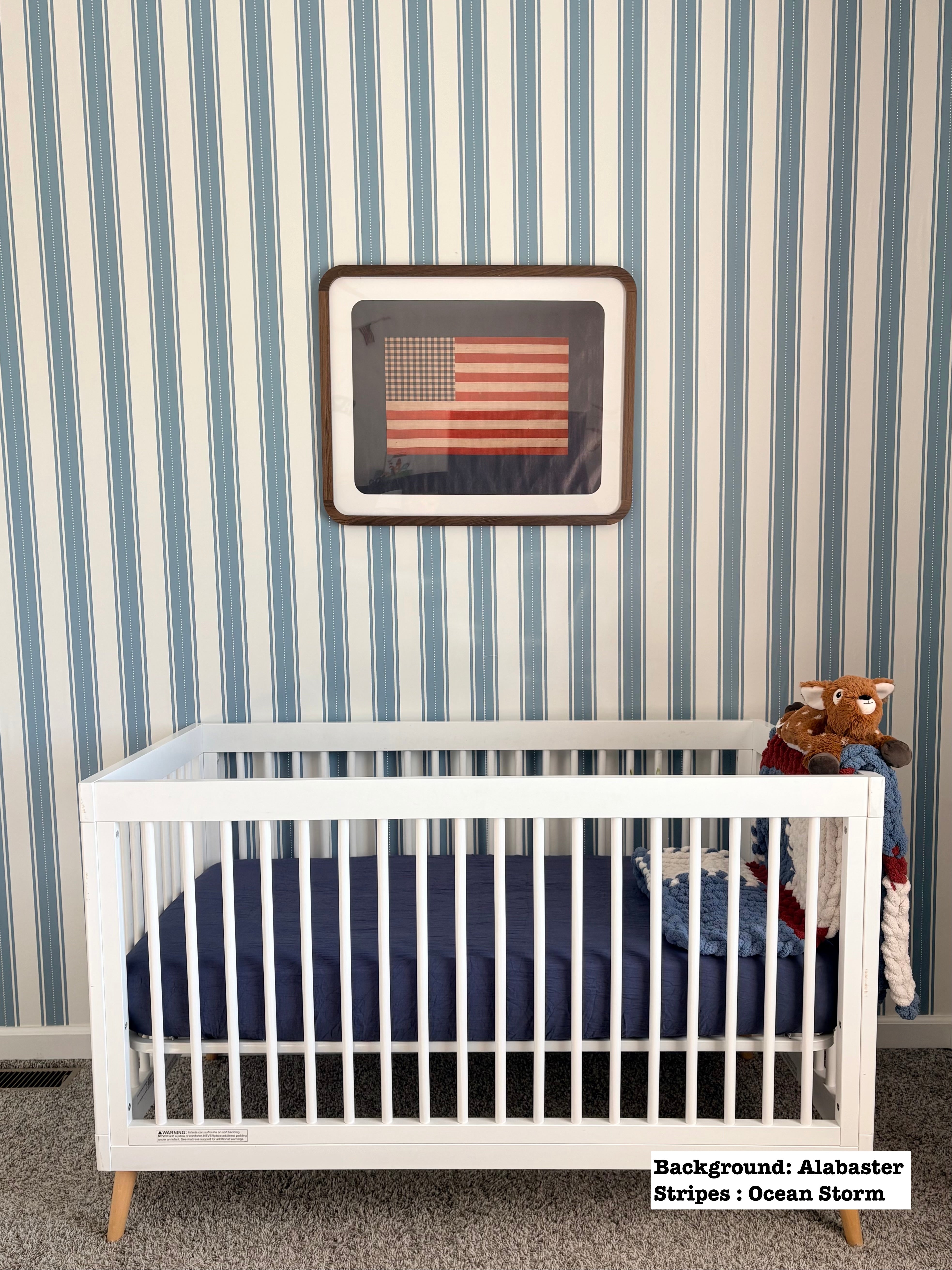 Coastal Grandma Stripe Wallpaper