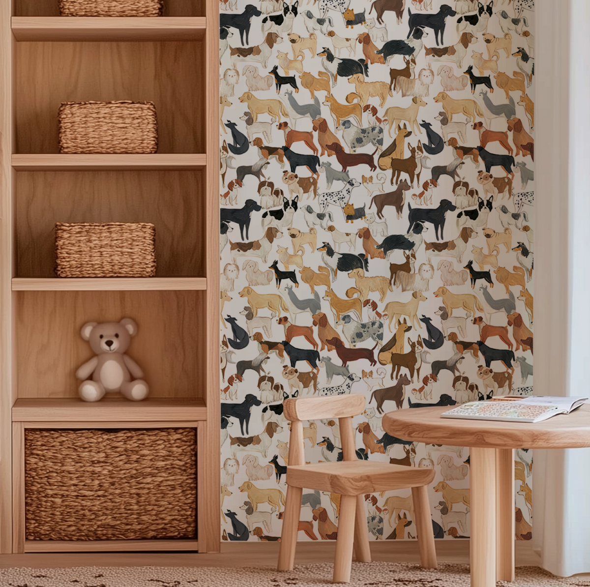Dog Peel and Stick Wallpaper