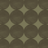 Olive green dot pattern wallpaper sample showing soft textured circular shapes