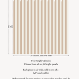 Coconut Stripe Scallop Half Wall Panels