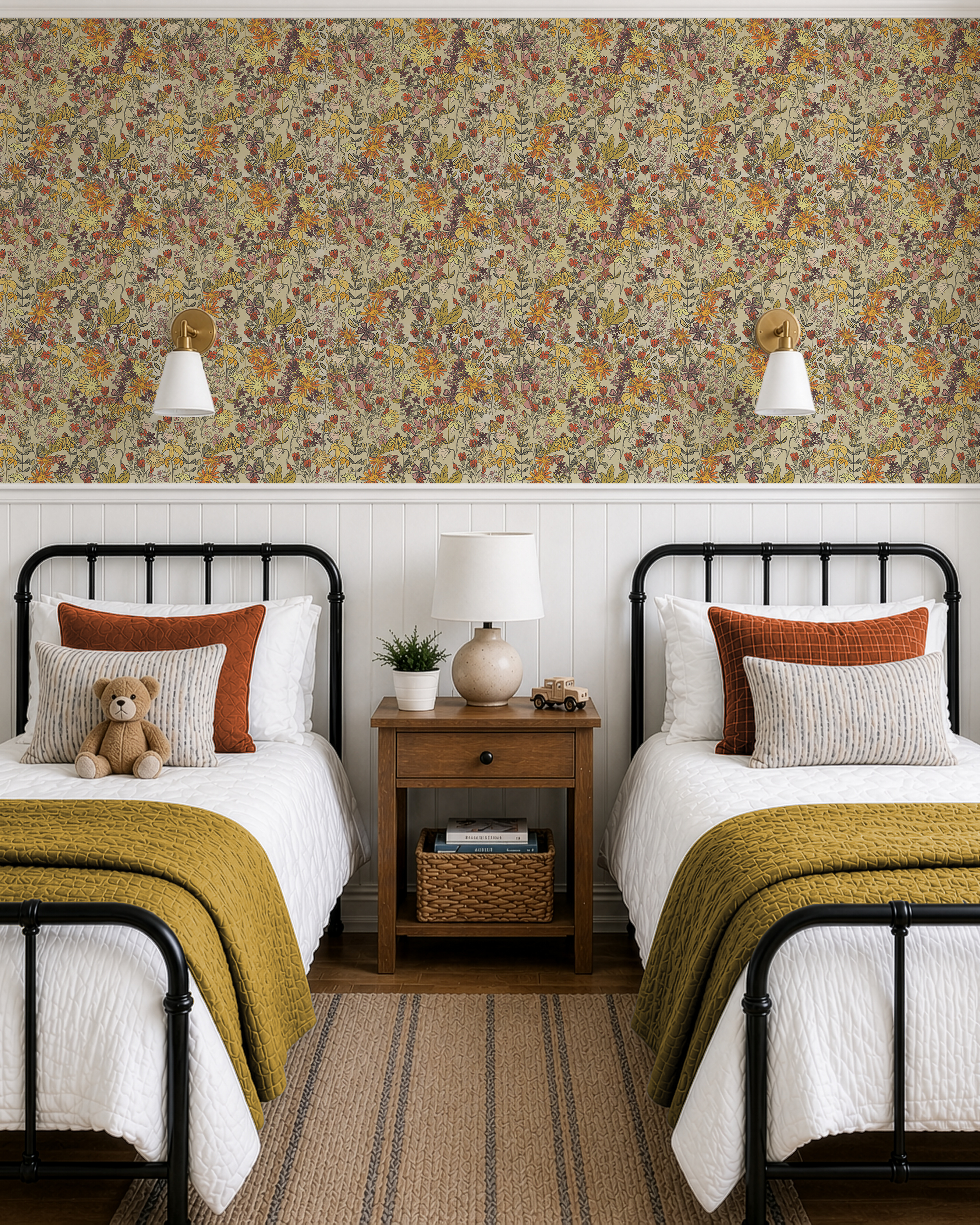 Summertime Floral Peel and Stick Wallpaper