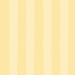 Close-up sample of yellow vacation stripe wallpaper with alternating vertical tones.
