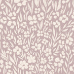 Floral pattern with white flowers and leaves on a pink background