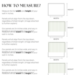 An image explaining how to figure out what wallpaper is best for a specific wall based on it's width and height