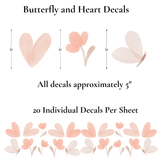 Butterfly and Heart Wall Stickers
