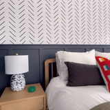 Chevron Herringbone Peel and Stick Wallpaper