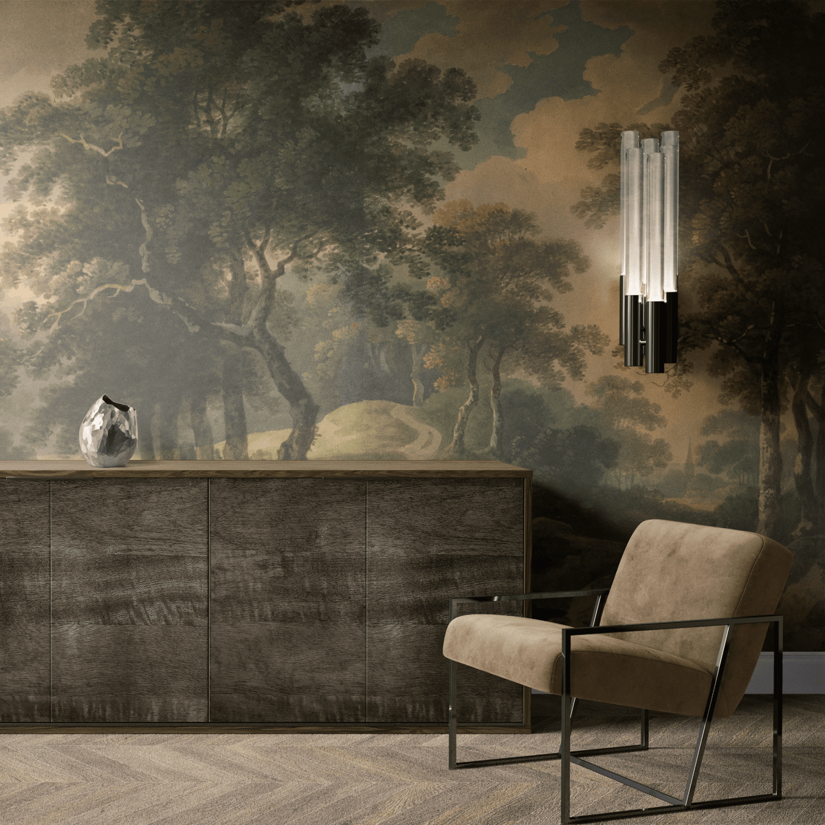 Deep Woodland Landscape Wall Mural