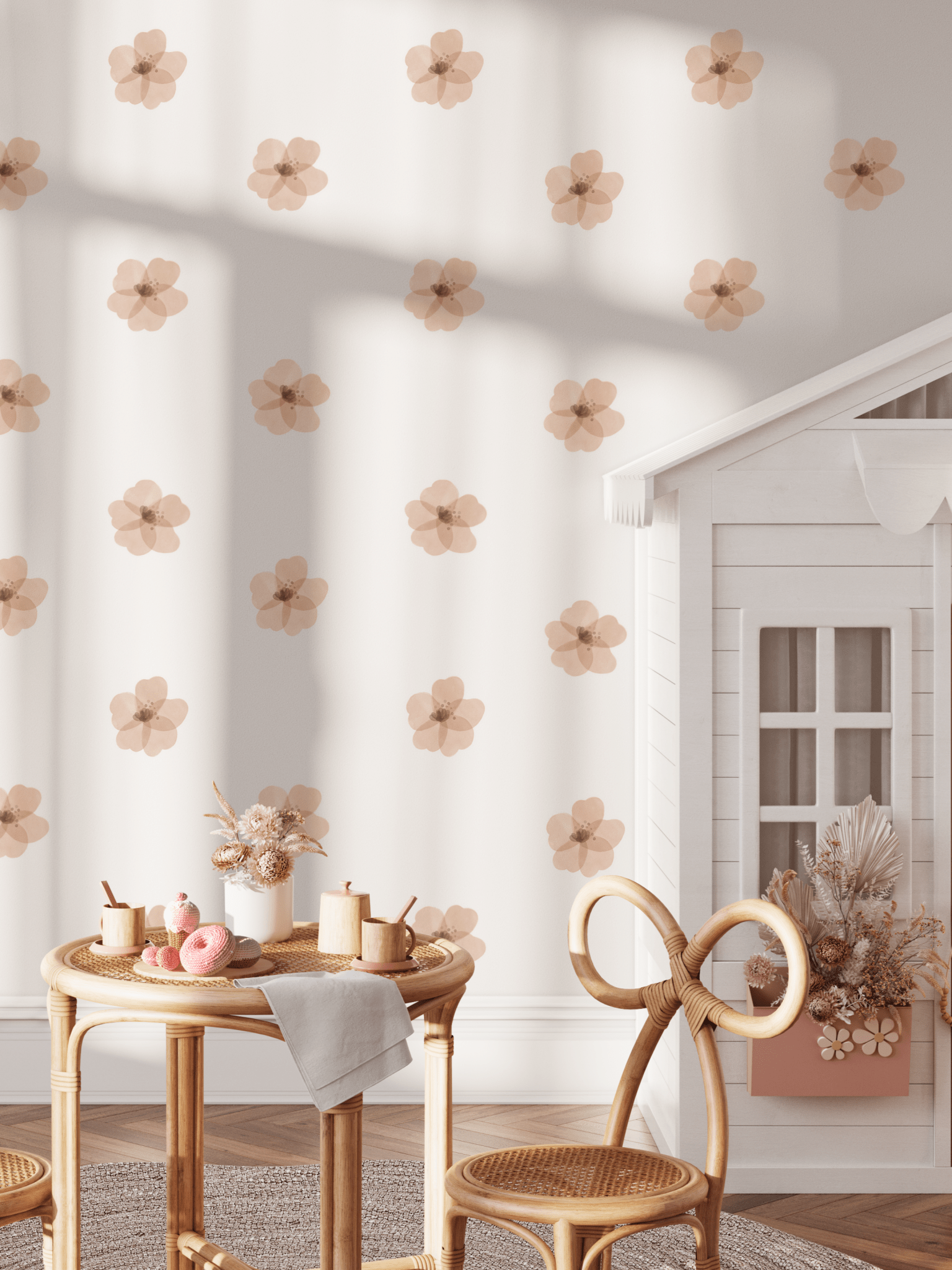 Dusky Rose Wall Stickers (Peel and Stick Decals)
