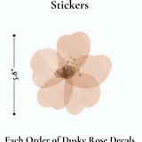 Dusky Rose Wall Stickers (Peel and Stick Decals)