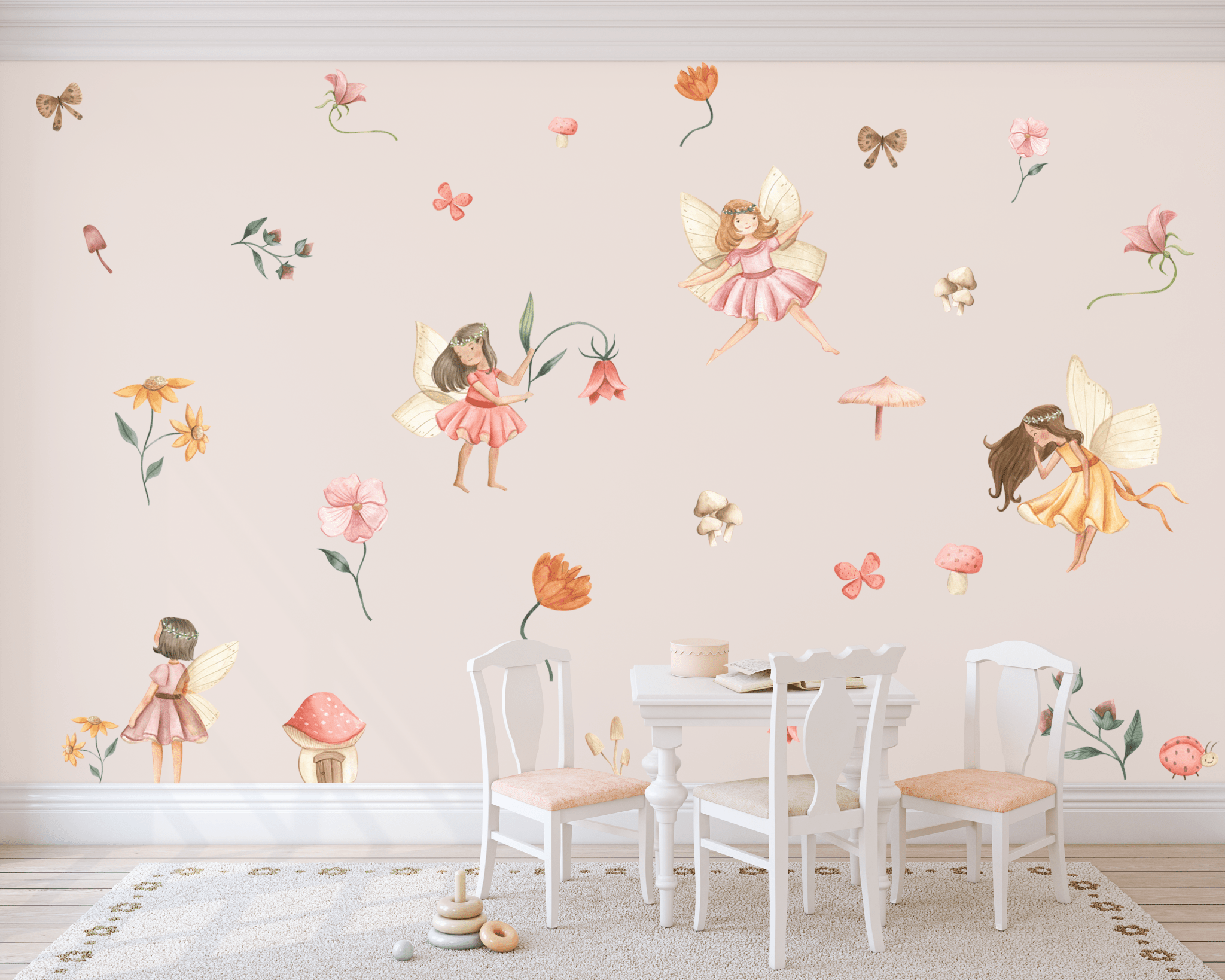 Fairy Garden Wall Stickers (Peel and Stick Decals)