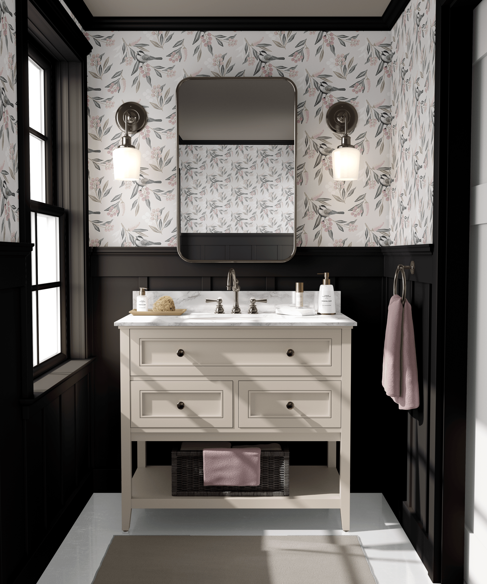 Grey Sparrow Peel and Stick Wallpaper