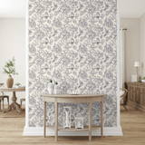 Victorian Wallpaper, Wallpaper with Bird, Removable, Self-Adhesive, Peel and Stick, Birds and Flowers