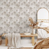 Linen Hydrangea Peel and Stick Wallpaper (Self-Adhesive)