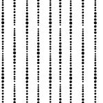 Close-up of geometric dot stripe pattern in black on white wallpaper