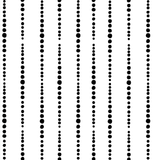 Close-up of geometric dot stripe pattern in black on white wallpaper