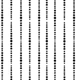 Close-up of geometric dot stripe pattern in black on white wallpaper