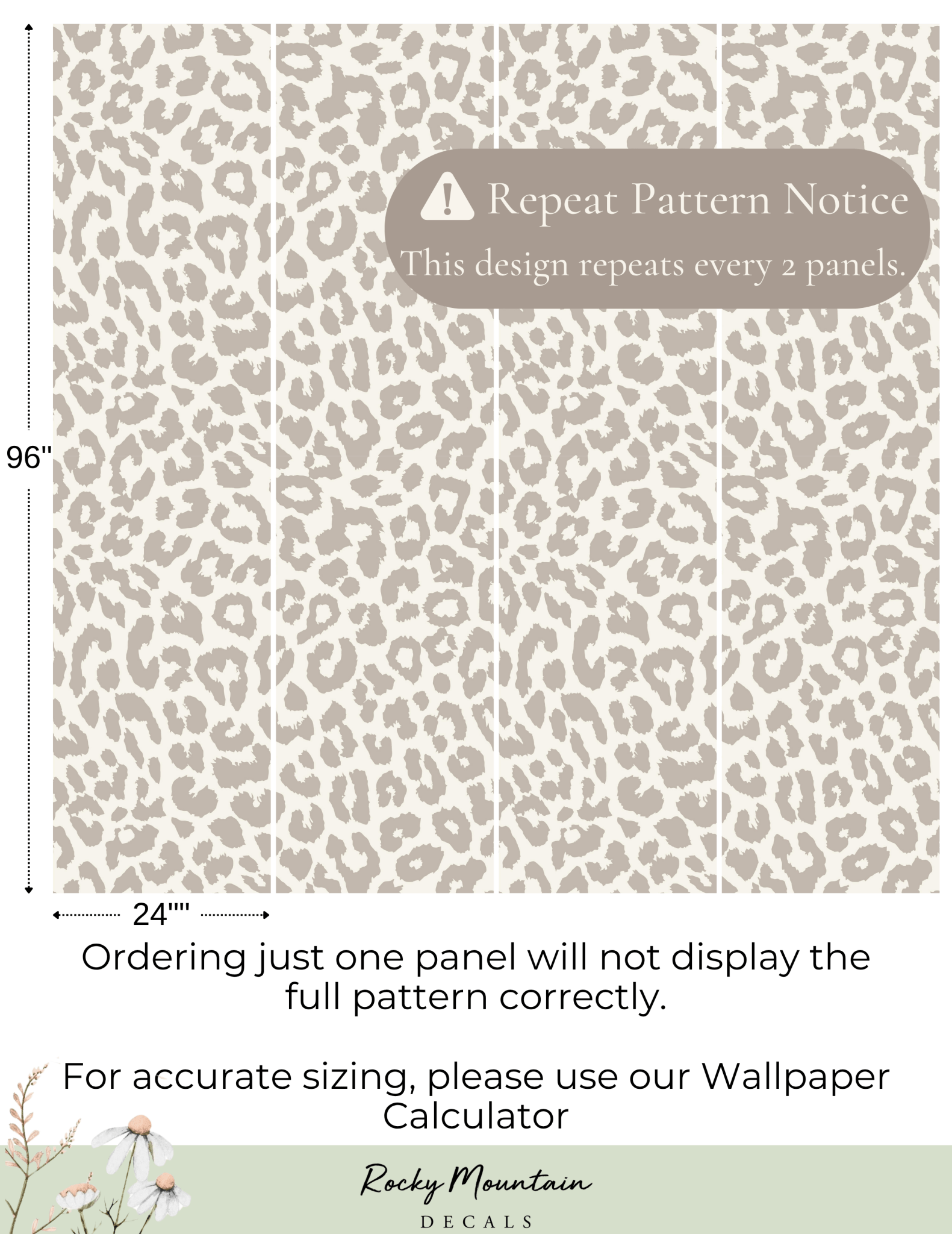 Neutral Animal Print Peel and Stick Wallpaper