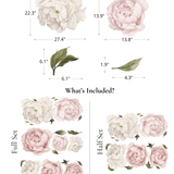 Peony Floral Wall Stickers