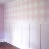 Pink Gingham Peel and Stick Wallpaper