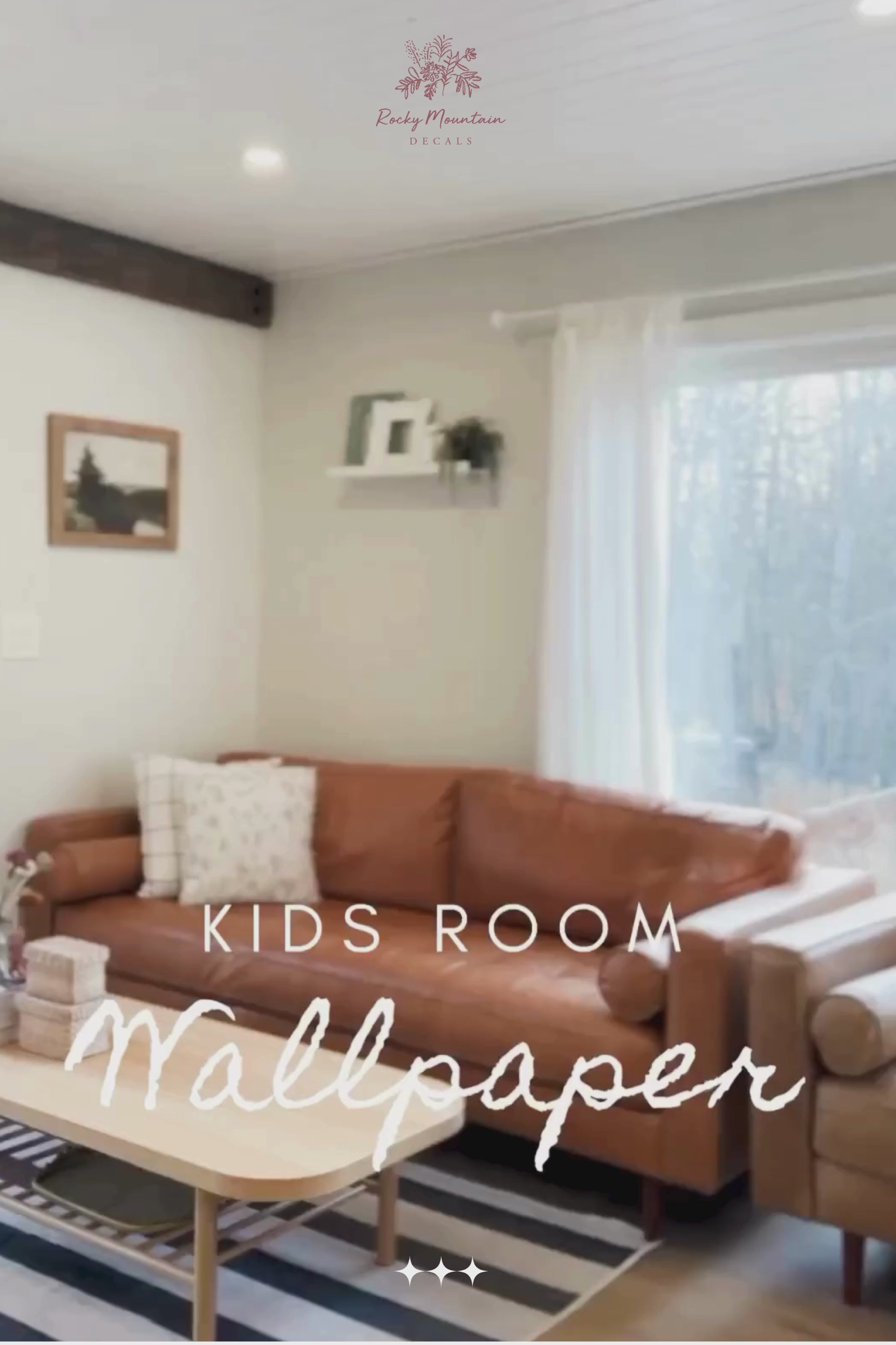 kids room wallpaper, peel and stick, cute