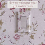 vintage floral wall decor how to install peel and stick removable wallpaper over outlet tutorial