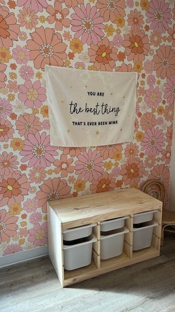 Retro Floral Peel and Stick Wallpaper