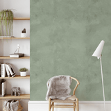 Sage Green Limewash Peel and Stick Wallpaper