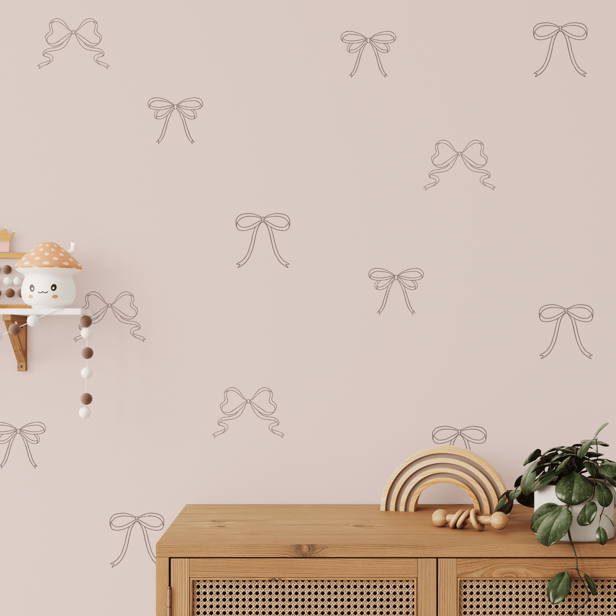 Simple Bow Sticker Simple Bow Wall Stickers (Peel and Stick Decals)