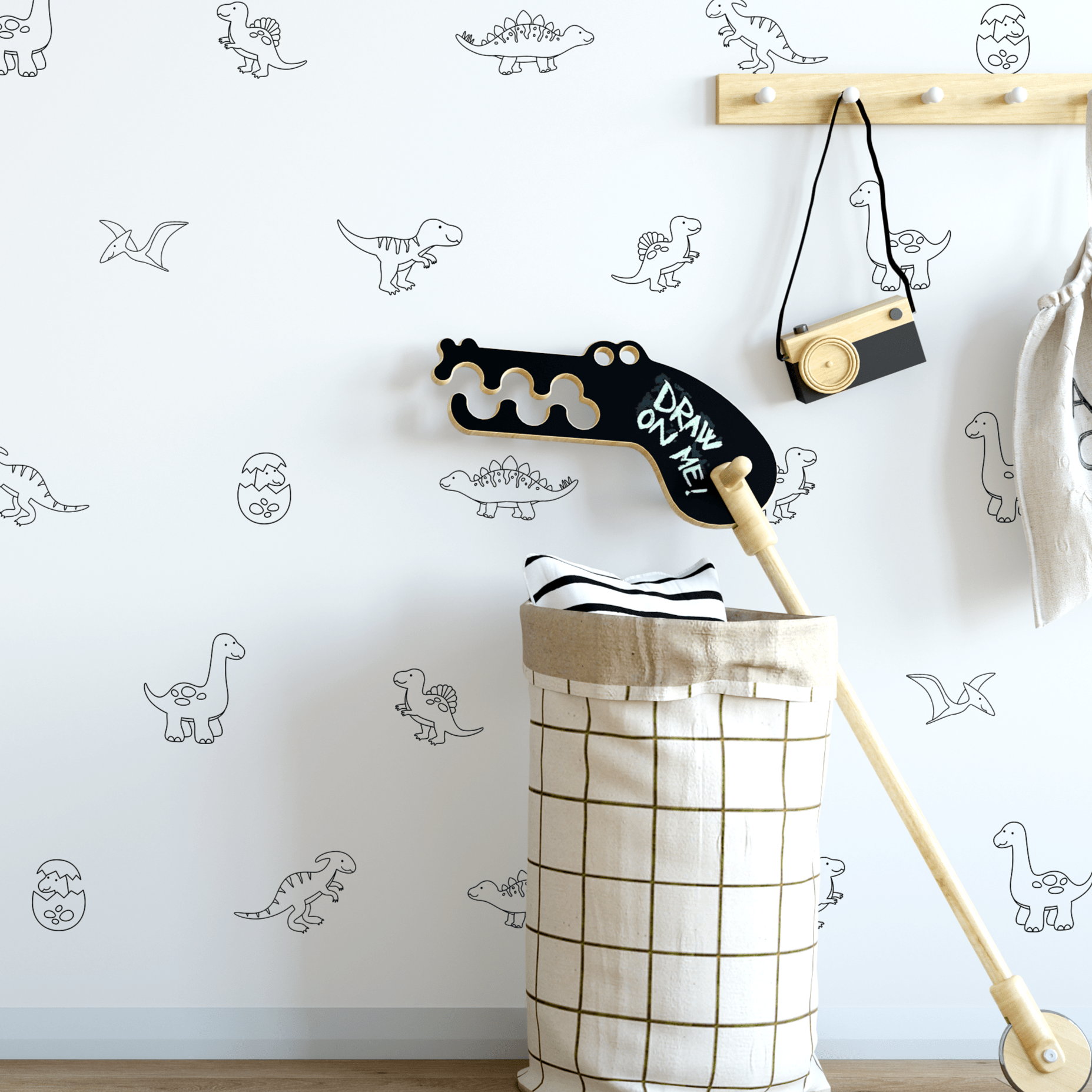 Simple Dinosaur Decals (Peel and Stick Decals)