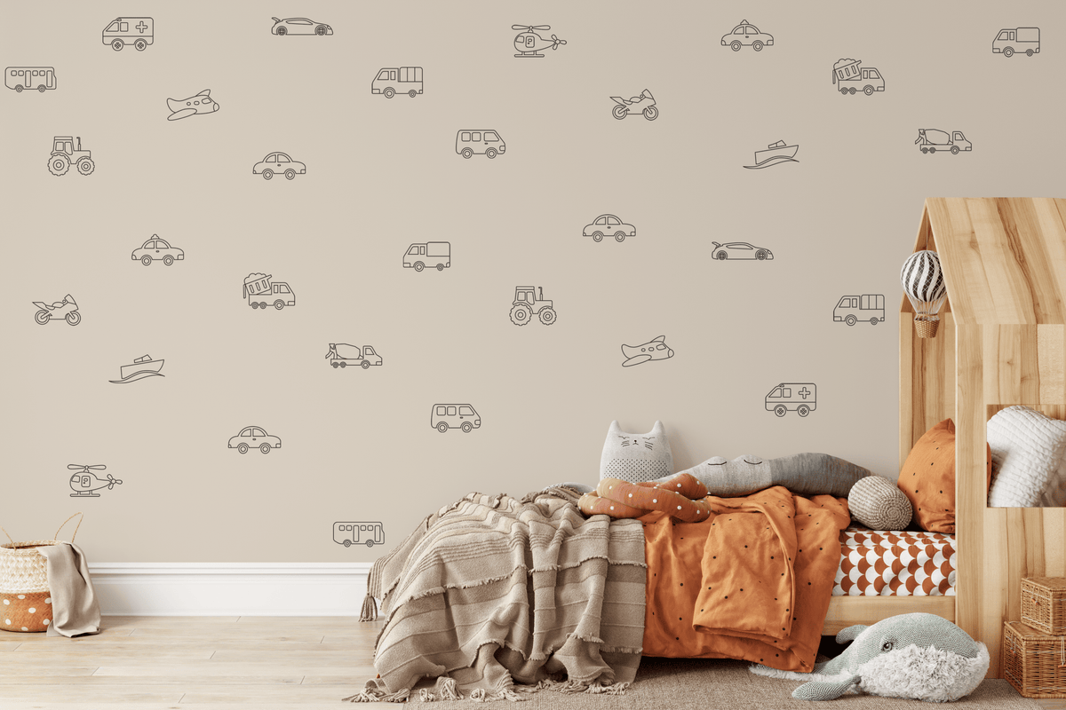 Simple Vehicle Wall Stickers (Peel and Stick Decals)