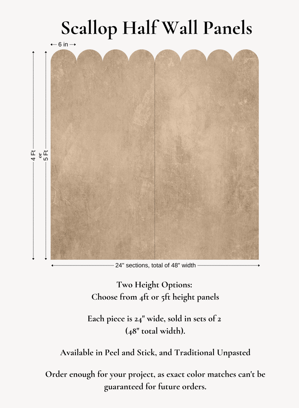 Scallop Panel Textured Scallop Half Wall Panels