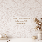 Wild Flower Print Peel and Stick Wallpaper