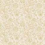 Elaborate beige floral brocade pattern wallpaper, with detailed flowers and ornate foliage on a light background, evoking a sense of luxury and classic style.