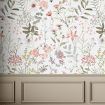 big floral wallpaper, pink wallpaper, nature wallpaper