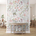 big floral peel and stick removable wallpaper