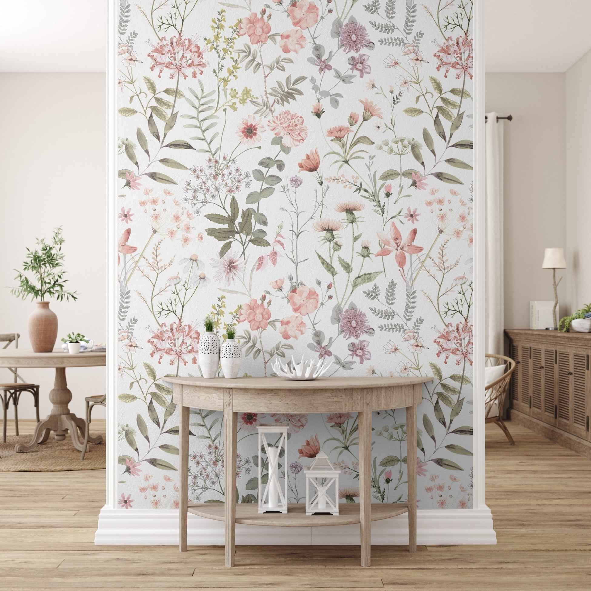 Big Floral Removable Peel and Stick Wallpaper