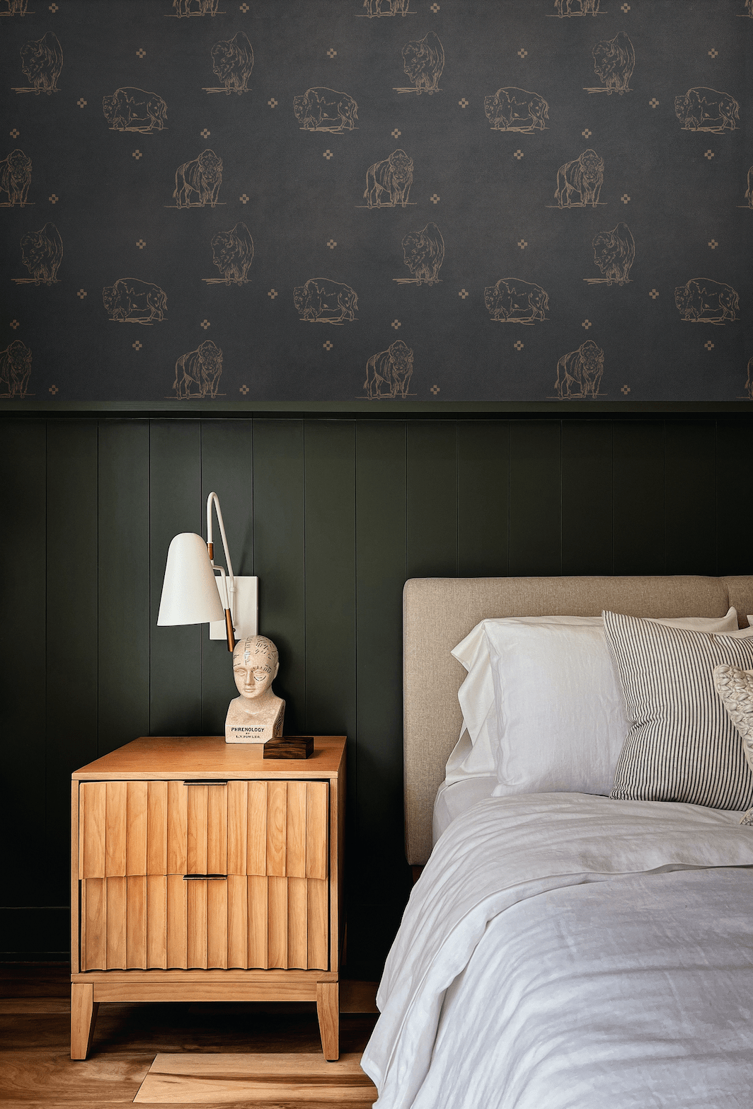 western bison wallpaper for bedroom